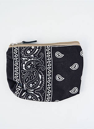 Porte-monnaie broderie noir FLEUR DE PIRATE femme