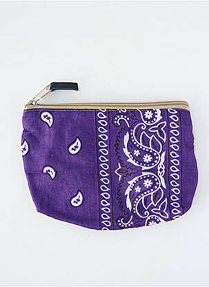 Porte-monnaie broderie violet FLEUR DE PIRATE femme
