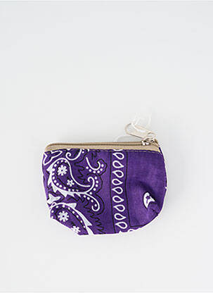 Porte-monnaie imprimé cachemire violet FLEUR DE PIRATE femme