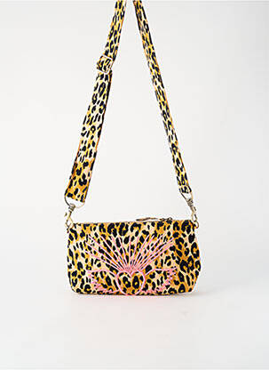 Sac doublure textile forme rectangulaire jaune FLOWER MARKET femme