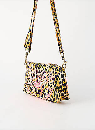 Sac doublure textile forme rectangulaire jaune FLOWER MARKET femme
