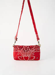 Sac doublure textile forme rectangulaire rouge FLOWER MARKET femme