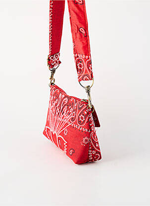 Sac doublure textile forme rectangulaire rouge FLOWER MARKET femme