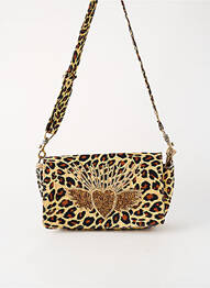 Sac doublure textile forme rectangulaire beige FLOWER MARKET femme