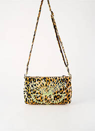 Sac doublure textile forme rectangulaire jaune FLOWER MARKET femme