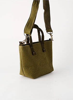 Sac type de porter main forme rectangulaire vert FLOWER MARKET femme