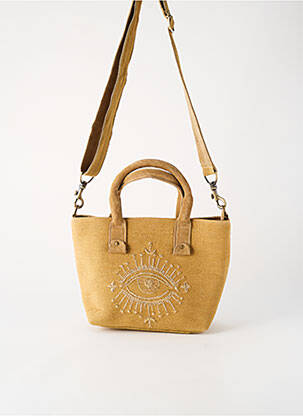 Sac type de porter main forme rectangulaire beige FLOWER MARKET femme