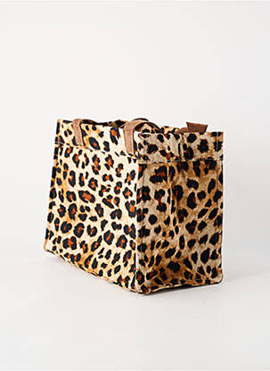 Sac doublure textile forme rectangulaire marron FLOWER MARKET femme