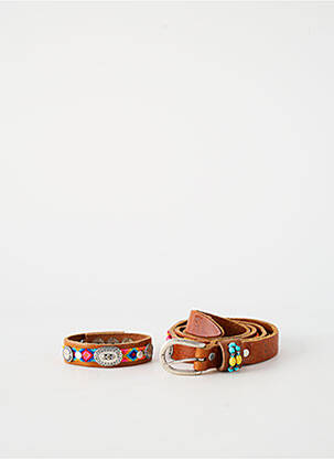 Ceinture coutures renforcées marron WAITZ femme