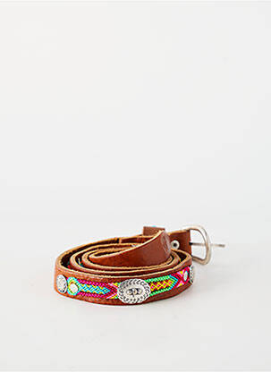 Ceinture coutures renforcées marron WAITZ femme