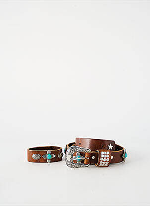 Ceinture coutures renforcées marron WAITZ femme