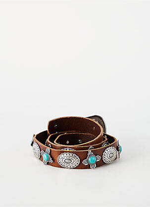 Ceinture coutures renforcées marron WAITZ femme