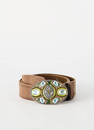 Ceinture fermeture pointe poinçonnée marron WAITZ femme