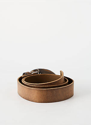 Ceinture fermeture pointe poinçonnée marron WAITZ femme