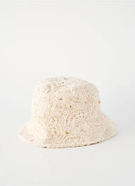 Chapeau forme bob beige PIECES femme