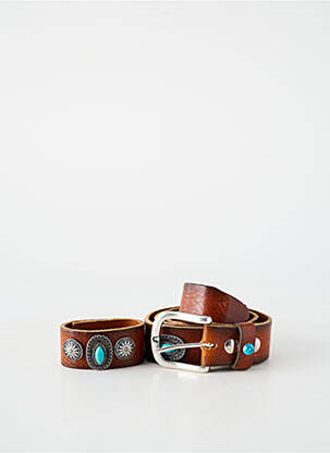 Ceinture coutures renforcées marron WAITZ femme