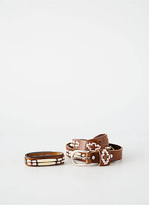 Ceinture coutures renforcées marron WAITZ femme