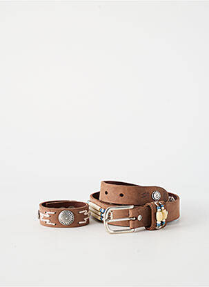 Ceinture coutures renforcées marron WAITZ femme