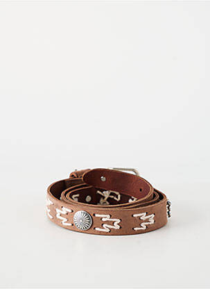 Ceinture coutures renforcées marron WAITZ femme