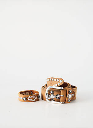 Ceinture coutures renforcées marron WAITZ femme