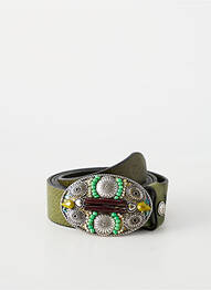 Ceinture fermeture pointe poinçonnée vert WAITZ femme