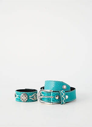 Ceinture tissage effet écaille bleu WAITZ femme