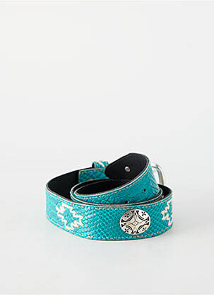 Ceinture tissage effet écaille bleu WAITZ femme