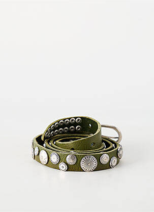 Ceinture tissage effet écaille vert WAITZ femme