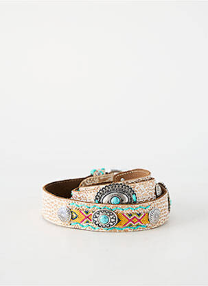Ceinture tissage effet écaille beige WAITZ femme