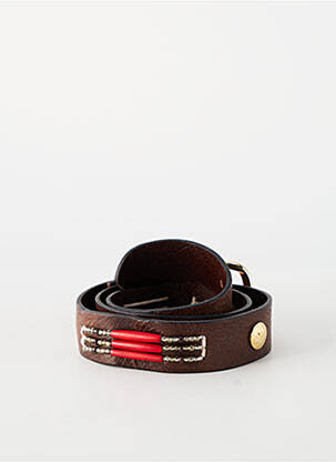 Ceinture coutures renforcées marron WAITZ femme