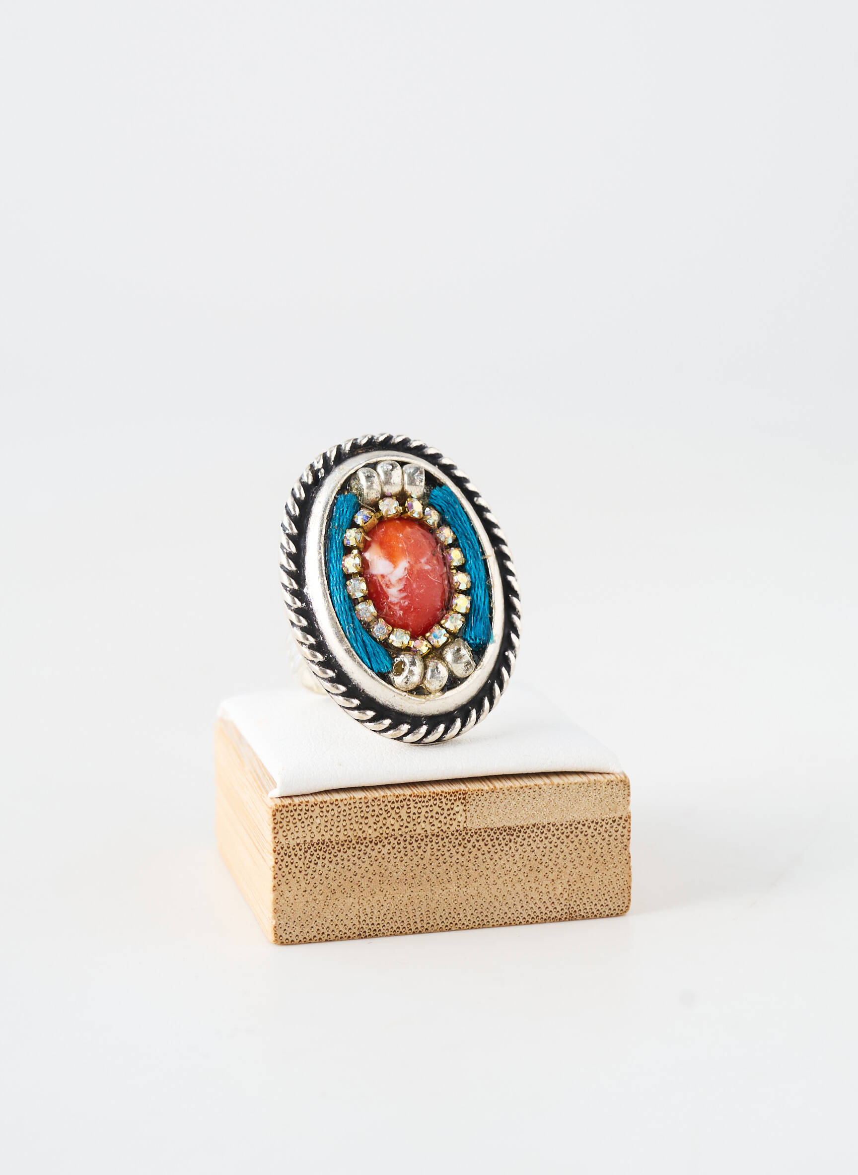Bague ornement breloque / pampille argent WAITZ femme