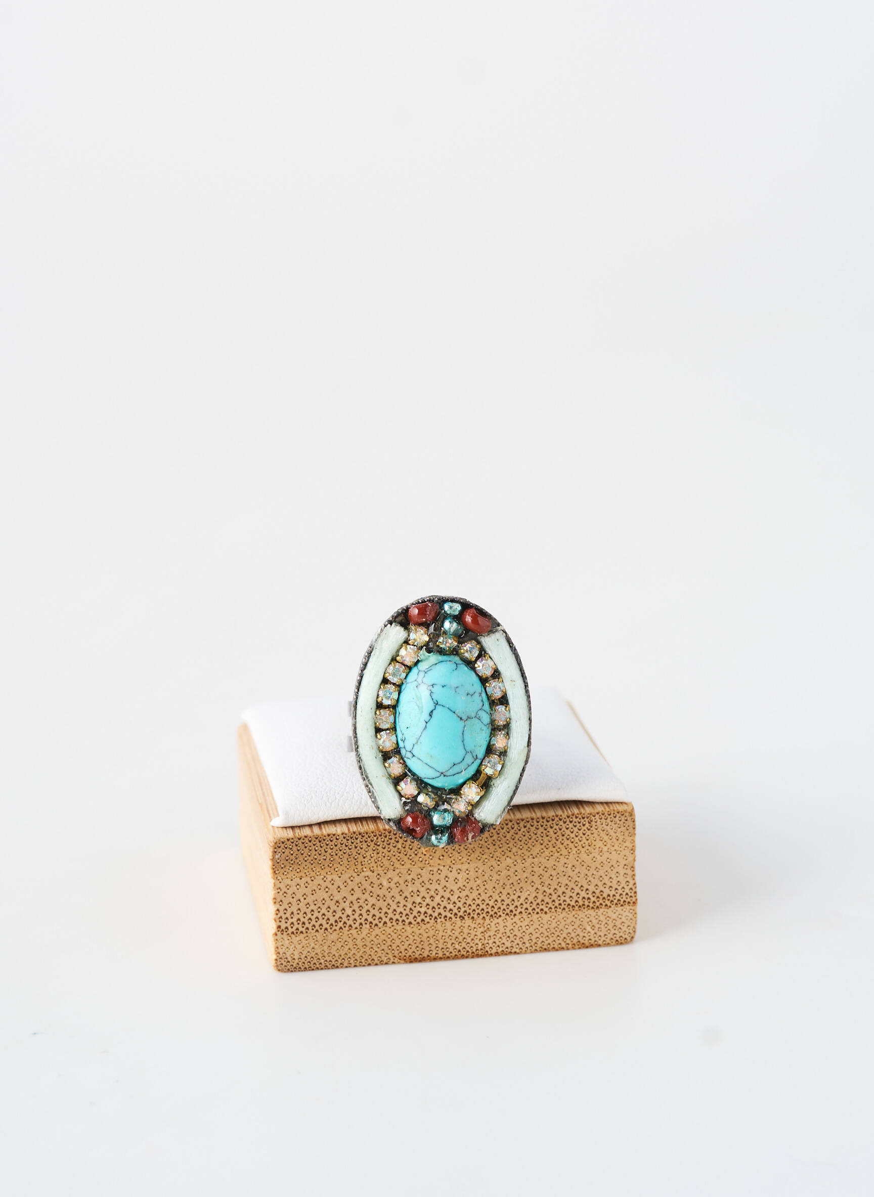 Bague ornement breloque / pampille noir WAITZ femme