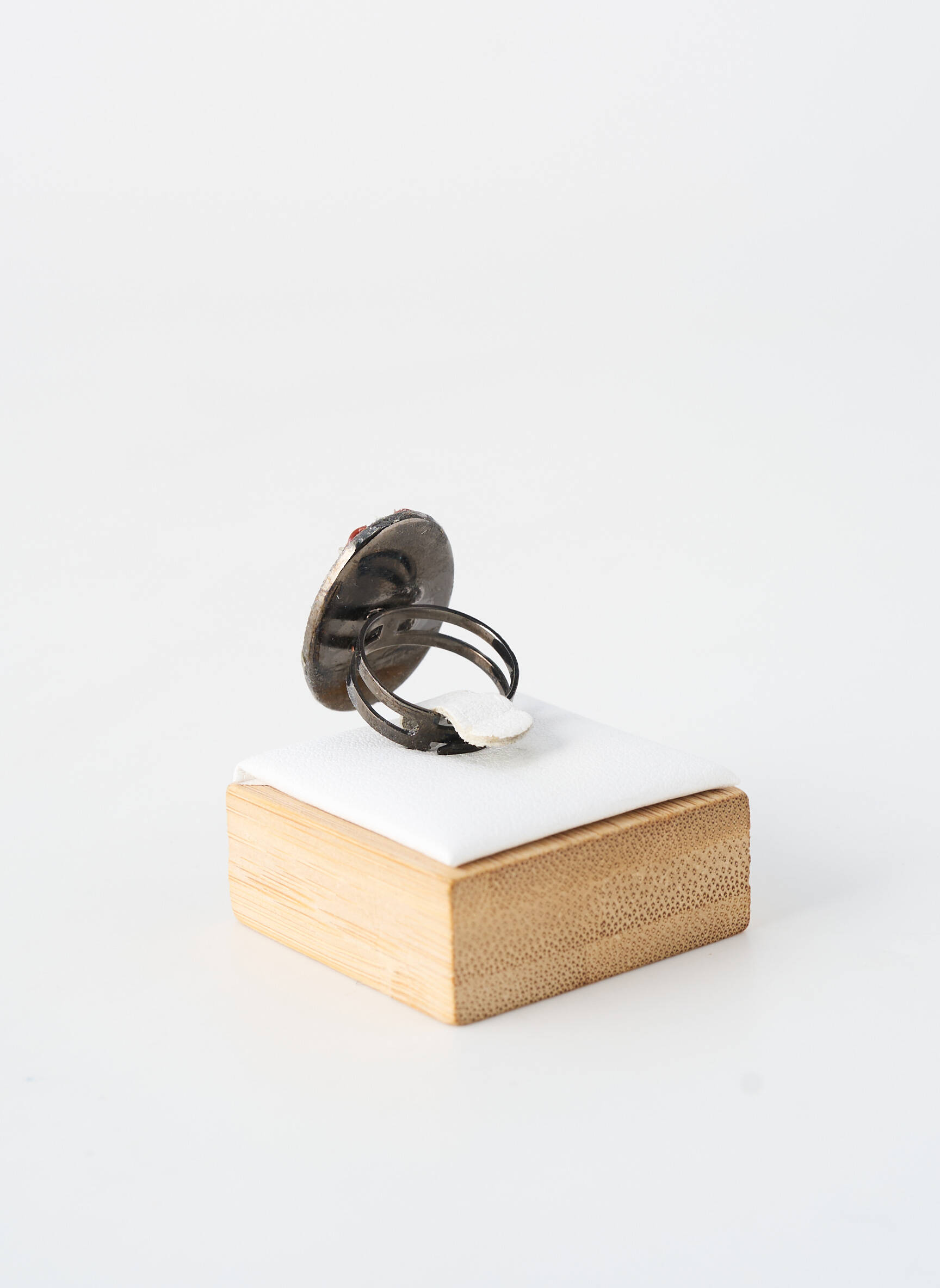 Bague ornement breloque / pampille noir WAITZ femme