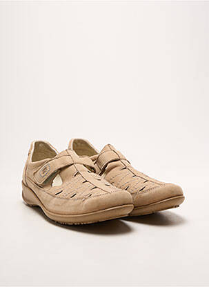 Chaussures de confort bout rond talon plat jusqu'à 3cm beige ROHDE femme