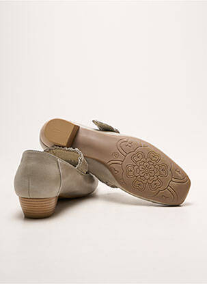 Ballerines fermeture scratch talon plat jusqu'à 3cm gris ALPINA femme