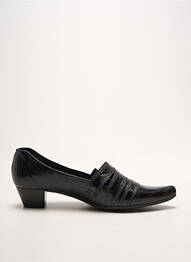 Mocassins tissage satiné talon de 4 à 6cm noir ALPINA femme