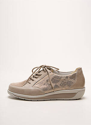 Chaussures de confort fermeture lacets talon plat jusqu'à 3cm beige ARA femme