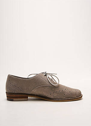 Derbies tissage satiné talon plat jusqu'à 3cm argent ARA femme