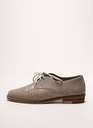 Derbies tissage satiné talon plat jusqu'à 3cm argent ARA femme