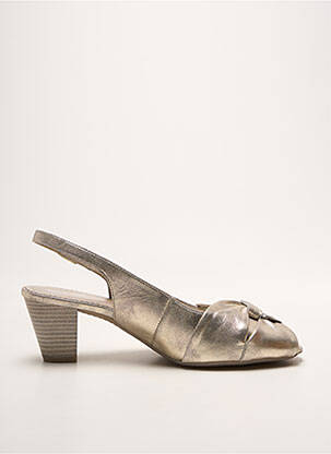 Sandales/nu pieds tissage satiné talon de 7 à 9cm or ARA femme