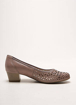 Escarpins tissage satiné talon de 4 à 6cm gris ARA femme