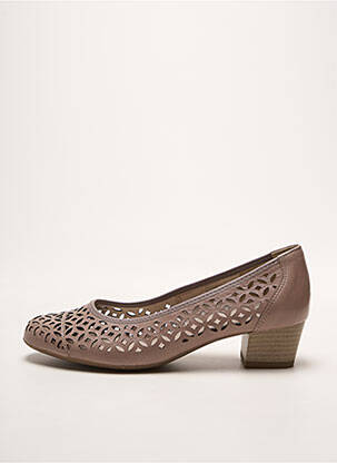 Escarpins tissage satiné talon de 4 à 6cm gris ARA femme