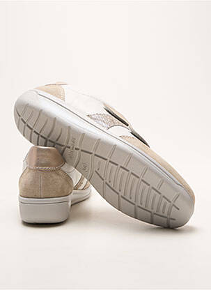 Baskets tissage satiné talon plat jusqu'à 3cm beige ARA femme