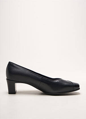 Escarpins bout carré talon de 4 à 6cm bleu ARA femme