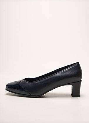 Escarpins matière lisse talon de 4 à 6cm bleu ARA femme