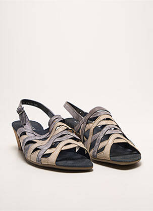 Sandales/nu pieds talon bottier talon de 4 à 6cm beige JENNY ARA femme
