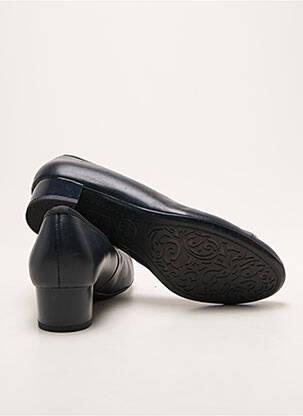 Escarpins tissage satiné talon plat jusqu'à 3cm bleu ARA femme