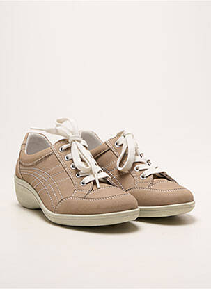 Chaussures de confort fermeture lacets talon de 4 à 6cm beige ARA femme