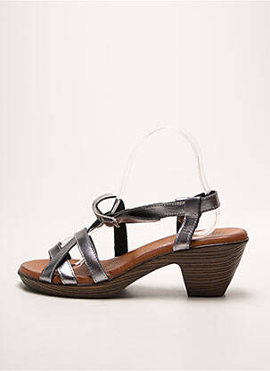 Sandales/nu pieds fermeture boucle(s) talon de 7 à 9cm argent RAQUEL PEREZ femme