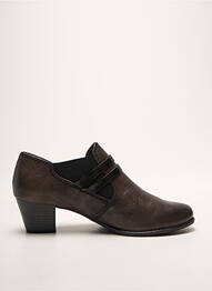 Mocassins tissage satiné talon de 4 à 6cm gris TAMARIS femme